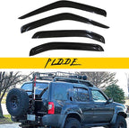 4 pcs Compatible with 2000-2004 Nissan Xterra Front+Rear Sun/Rain Guard Outside Mount Window Visors