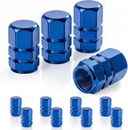 Car Tire Valve Stem Caps, 12pcs Air Caps Cover, Universal for Cars, SUVs, Bike, Trucks and Motorcycles-Blue