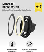 SMS1CD MagSafe CD Slot Phone Mount, Adjustable Magnetic Cell Phone Holder for Car CD Player, Compatible with iPhone 16 15 14 13 12 Pro Max Mini Plus, Mag Safe Case & More with MagSafe Ring