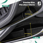 4 Pcs Door Side Storage Box Fit for Tesla Model Y 2020 2021 2022 2023, TPE Car Door Organizer Tray Handle Protector Anti-slip for Front Rear - Black