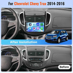 2+64GB Android 15 Car Stereo for Chevrolet Chevy Trax 2014 2015 2016 CarPlay Android Auto, 9" Touchscreen Car Radio for Chevy Trax with GPS WiFi Bluetooth FM/RDS EQ 26UI Backup Camera