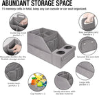 Car Seat Organizer - Backseat Organizer with 11 Storage Compartments and 2 Cup Holders for Travel, Kids