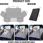 Dog Back Seat Extender for Truck,Truck Seat Cover Back Seat,Dog Hammock for Truck,Pet Seat Covers for Dogs,Hard Bottom Seat Extender for Dogs(Grey,for Full Size Truck)