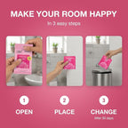 AER Power Pocket Rose Fresh Blossom Solid Gel Air Freshener for the Entire Home with Long Lasting Scent, Pack of 6