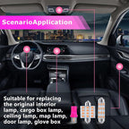 24 PCS Car LED Lights, Interior Replacement Bulbs for Car Interior Lights Dome Lights Plate Lights Map Lights Door Lights License,Compatible with All Vehicles(Pink)