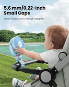 Mini Portable Stroller Fan, Battery Operated Small Clip on, Detachable 3 Speed Rechargeable, 360° Rotate Flexible Tripod Better Cooling for Car Seat Crib Treadmill Travel Blue