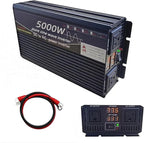 5000 Watt Power Inverter 12V DC to 110V AC Converter, LED Display with 2 AC Outlets Dual Fans Radiating for RV, Camp and Home, Electric Tool Pure Sine Wave Inverter (110V, 5000W 12V)