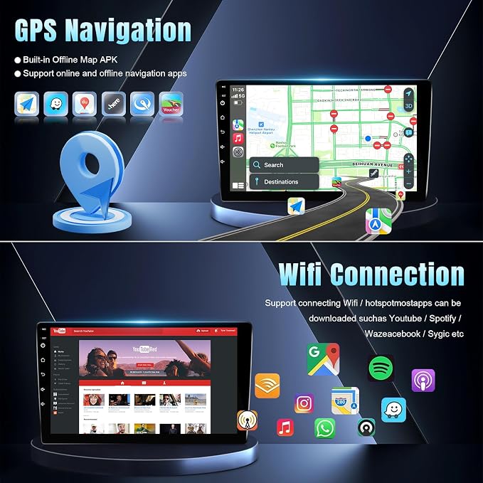 Car Radio for Toyota Camry 2012 2013 2014(JBL Version) with Carplay Android Auto, 10.1IN Screen for Camry Car Stereo with GPS Backup Camera (for Toyota Camry 2012-2014 with JBL)