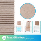 Microfiber Cleaning Cloths Brown, 100 Pack Microfiber Towels for Cars, Lint Free & Scratch-Free Bulk Cleaning Rags for House, Kitchen, Car and Shop, Absorbent Cleaning Towels 11.5 x 11.5 inch