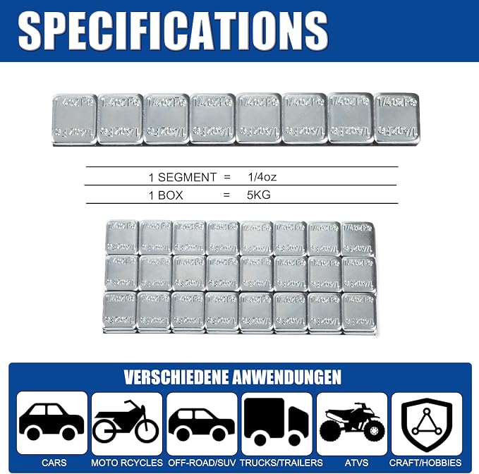 Upgraded Wheel Weights 1/4oz, 5kg / 11 lb/Roll,715pcs Adhesive Stick on Wheel Weights, Perfect for Cars/Trucks/SUVs/Motorcycles