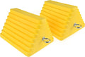 51169 Polyfoam Wheel Chocks with Steel Eyebolt – 2-Pack – 10″ × 8″ × 6″ Heavy-Duty Structural Foam – Bright Yellow – Vehicle & Trailer Safety for Cars, Trucks, RVs, Boats, ATVs