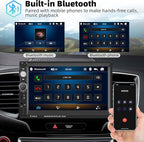 Double Din Car Stereo 7 Inch Touch Screen Car Audio Radio with Bluetooth Audio Hands-Free Calls Backup Camera FM Radio Receiver Car MP5 Player Support Mirror Link AUX-in USB TF Input