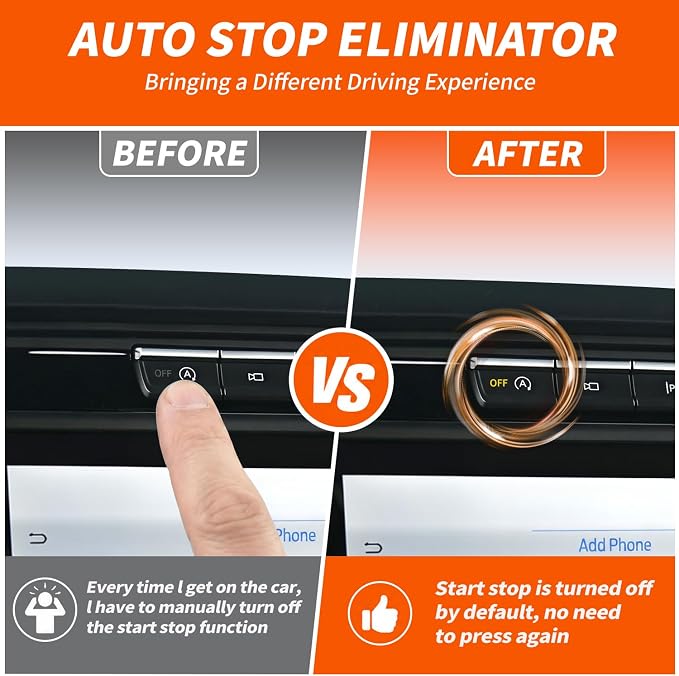 Auto Start Stop Eliminator for 2021 2022 2023 2024 2025 2026 Ford F150 Turn Off Idle Engine Stop Start System Disabler Harness Start Stop Disable-Plug Play NOT on Powerboost/Hybrid Models