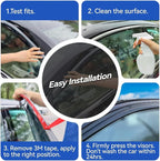 Window Visors Rain Guards Shield for 2011-2021 Jeep Grand Cherokee, Out-Channel Window Vent Wind Deflectors Visors Shades for 11-21 Grand Cherokee (Not for Grand Cherokee L)