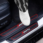 Car Door Threshold Protection, 4PCS Door Edge Step Dust Shield Cover, Door Width 23.6x1.96inch Car/SUV Universal Rubber Scratch Resistant Exterior Accessories (Sport)