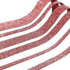 4PCS Bling Car Door Edge Guards Protector, Diamond Auto Side Door Anti-Collision Crash Strip Sticker, Crystals Vehicle Anti-Scratch Bumper Tape, Universal for SUV Truck Pickup (Red)
