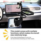 Car Large Cup Holder Expander, 5-in-1 Cupholder Extender with Phone Holder & Swivel and Detachable Snack Food Tray Table for Eating, Travel Essentials for Road Trips for Driver. Model C