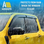 Extra Durable Window Deflectors Tape-On Window Visors Rain Guards Fit for Ford Maverick 2022-2026, Sun Visors, Wind Vent for Shades, Exterior Car Accessories - 4pcs. AG0511
