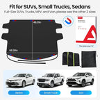 Upgraded Car Windshield Cover for Ice & Snow [All-Weather Protection] Magnetic Fit Weatherproof Frost Cover, Car Winter Accessories, Fit for SUVs, Small Trucks, Sedans