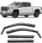 in-Channel Incredibly Durable Rain Guards for GMC Sierra 1500 2019-2026 Crew Cab,Original Window Deflectors,Vent Deflector,Vent Window Visors,Truck Accessories,4pcs-619003LPv