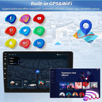[2+64G]Android 15 Car Stereo for Hyundai Elantra 2007 2008 2009 2010 with Wireless Carplay&Android Auto,9 Inch Touch Screen Car Radio with GPS WiFi Bluetooth FM/RDS Radio SWC AUX-in+AHD Backup Camera