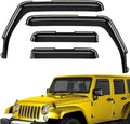 Extra Durable Window Deflectors in-Channel Window Visors Rain Guards Fit for Jeep Wrangler JK 2007-2018, Sun Visors, Wind Vent for Shades, Exterior Car Accessories - 4pcs. AG0263
