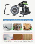 Magnetic Car Phone Holder, Ultra Stable Windshield Phone Mount, Strong Suction Cup & Powerful Magnetic, 360° Rotatable, Durable Premium Aluminum Alloy, for All Vehicles & All Smartphones