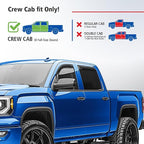 Goodyear Shatterproof in-Channel Window Deflectors for Trucks GMC Sierra 2014-2018 Crew Cab, Rain Guards, Window Visors, Vent Deflector,Truck Accessories,4pcs- GY003402LPv
