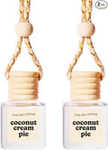 COOLGIRLCANDLES Coconut Cream Pie Car Hanging Fragrance Oil Air Freshener for Essential Oils, Long Lasting Automobile Diffuser Bottle