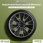 for Tesla Wheel Cover 19 inch, for Tesla Model Y(2020-2024) Wheel Covers, Wheel Cover Silver Black Knife Style 4PCS Hubcaps 19inch Rim Full Cover Hubcaps Decoration Accessories