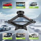 Car Jack Kit 2.5 Ton (5512 lbs) with Rubber Jack Pad,Emergency Kit Tire Changing Kit for Car SUV MPV