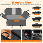 4 in 1 Dog Car Seat Cover for Back Seat, Waterproof Dog Hammock with Mesh Window and Side Flap Pet Car Seat Protector Dogs Backseat Cover for Cars, SUVs & Mid-Size Trucks