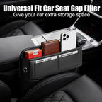 Car Seat Gap Filler Organizer, Universal Premium Leather Car Gap Filler with Card Slots for Front Seat Between Car Seat and Console Hold Phone, Sunglasses, Keys, fit for Car Suv Truck (2)