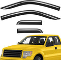 Extra Durable Window Deflectors Tape-On Window Visors Rain Guards Fit for Ford F150 2004-2014 SuperCab, Sun Visors, Wind Vent for Shades, Exterior Car Accessories - 4 pcs. AG0042