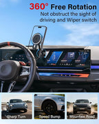 PZK Car Phone Mount for BMW X5 2024-2026 X6/ BMW X7 2023-2026 Accessories | Magnetic 15W Fast Wireless Charger Car Phone Holder Custom 14.9-inch Screen with 360° Rotating Extension Rod Hands-Free