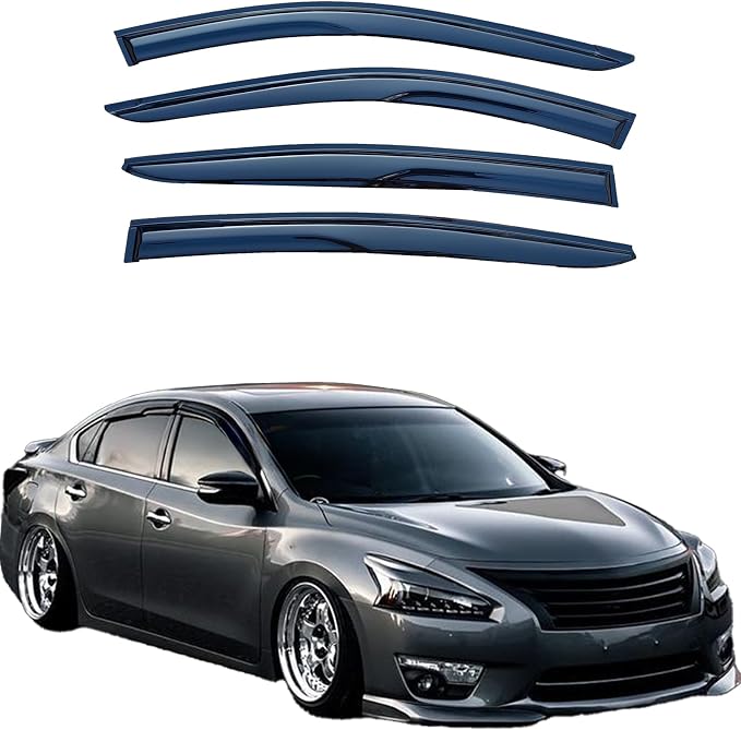 Tape On Rain Guards Window Visors Compatible with 2019-2025 Nissan Altima,Side Window Wind Deflectors Rain Guards Shade for 19-25 Altima,Vent Visors, Easy Installation,Car Accessories-4PCs