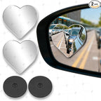 Heart Shaped Blind Spot Mirrors 2pc, 360 Degree Adjustabe HD Glass Blind Spot Mirrors, Frameless Convex Rear View Mirror, for Any Car, Van, SUV and Trucks