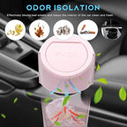 Car Trash Can Bin with Lid, Leakproof Auto Cup Holder Garbage Bin Multipurpose Storage Organizer, Mini Portable Dustbin Side Door Garbage Can for Vehicle Home Office (Pink)