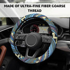 Boho Steering Wheel Cover, Steering Wheel Cover Women, 15 inch Hippie Style Protector Covers, Universal Ethnic Flax Cloth Car Accessories Universal for SUV Van Truck (Hippie-H)