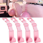 4 Pcs Hard Hat Hook for Truck Adjustable Hard Hat Holder Hardhat Holder for Truck Seat Back Organizer 55 lb Load Heavy Duty Hardhat Hanger Storage Car Vehicle Headrest Bag Gear (Pink)