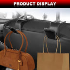 Automotive Universal 2PCS Leather Headrest Hooks, for Car Keep Purses Bags Coats and Groceries Secure Universal Fit for Most Vehicles, Black