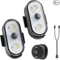 Wireless LED Lights for Car 2PCS- Button and Remote Control Interior Ambient Strobe Light, USB-C 120H 8 Colors IP65 Waterproof Rechargeable Underglow Light for Cars, Trucks, eBike, Motorcycle