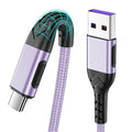 USB C Charger Cable, 2Pack 6ft USB Charger Fast Charging Type C Cord Cable, Type C Charger Cable Compatible with iPhone 15 Pro/Plus/Max/Android/Phone/Pad-Light Purple