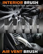 20Pcs Windshield Cleaner Tool - Car Interior Detailing Brush Kit with 200g Cleaning Gel, Microfiber Car Wash Mitt, Dash Duster & 2-Sided Scrubber, All-in-One Inside Car Cleaning Supplies Tool