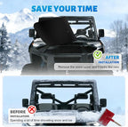 600D UTV Windshield Snow Cover Compatible with Polaris Ranger XP 1000 2017-2026 (Not RZR) & Can-Am Defender 2016-2026, Transport Windshield Protector for Ice and Snow