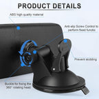 Anti Glare Rear View Mirror, Universal 9.5' (241mm) Wide Angle Panoramic Convex Rearview Mirror with Strong Suction Cup, Mounts on Windshield to Reduce Blind Spots for Cars SUV Trucks