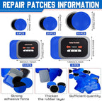 50 Pcs Tire Patches 5 Sizes Rubber Radial Tire Repair Patch Plug Kit Heavy Duty Emergency Repair Tool for Puncture Car Truck Bus Tractor Vehicle Motorcycle 32, 42, 58, 65x80, 85x120 mm