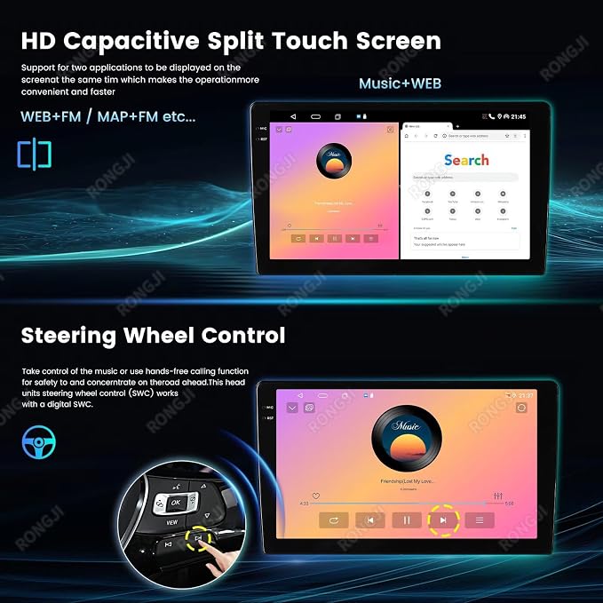 Radio for Toyota Camry 2015 2016 2017 2+32GB 8Core Android Car Stereo 10.1" Touch Screen Built-in Car-Play Android Auto/GPS Navigation/SWC/ASP/AHD Camera