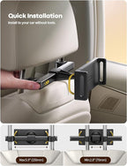 Car Tablet Headrest Holder - Car Back Seat Headrest Tablet Mount Stand for Kids, Road Trip Essentials Accessories Gifts, for 2025 iPad Pro 11/13" Air Mini, iPhone, Galaxy Tab, 4.7-13" Devices