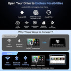 9" Android Double-DIN Car Stereo with 1080P Dashcam & Backup Camera, Wireless CarPlay Android Auto, WiFi/USB Tethering, 24B-EQ DSP/Bluetooth/FM/AM/GPS/SWC, HDMI Out, OTA Upgrade